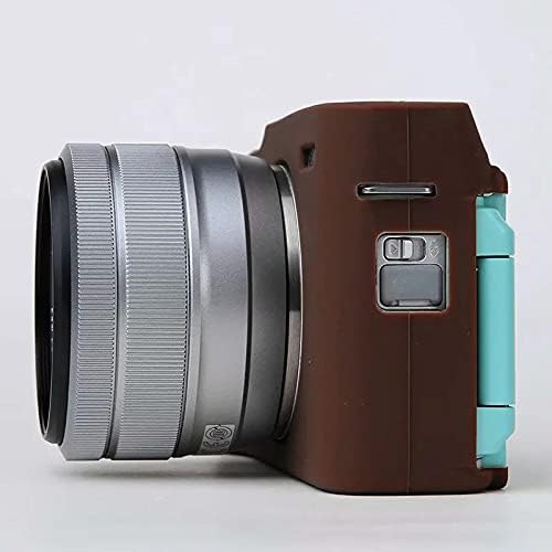 Professional Secure Silicone Camera Case Cover Housing Body Skin for Fujifilm Fuji X-A7 XA7 XA 7 Mirrorless Digital Camera (Coffee)