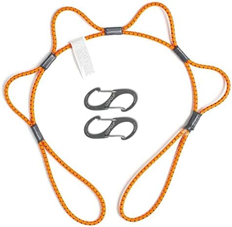LOOPROPE | Bungee Cord Tie Down System | Adjustable Cargo Strap | Knot Free | Truck, RV, ATV, Camping, Outdoor Accessory, Multipurpose | Loop, Clip and Go | 3 Feet (Orange)