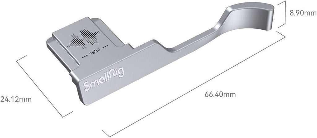 SmallRig Thumb Grip with Hot Shoe Cover for FUJIFILM X100VI / X100V (Silver)