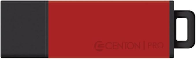 Centon DataStick Pro2 USB 2.0 Flash Drive 8GB x 1, Ruby Red (S1-U2T19-8G)