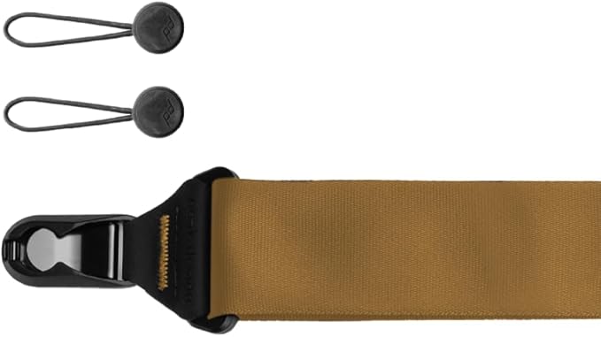 Peak Design Slide Lite Camera Strap, Coyote, Configurable as a Sling, Neck or Shoulder Strap, Quick Release and Connection, Smooth and Grippy Side, Camera Straps for Photographers, 200 lb Capacity