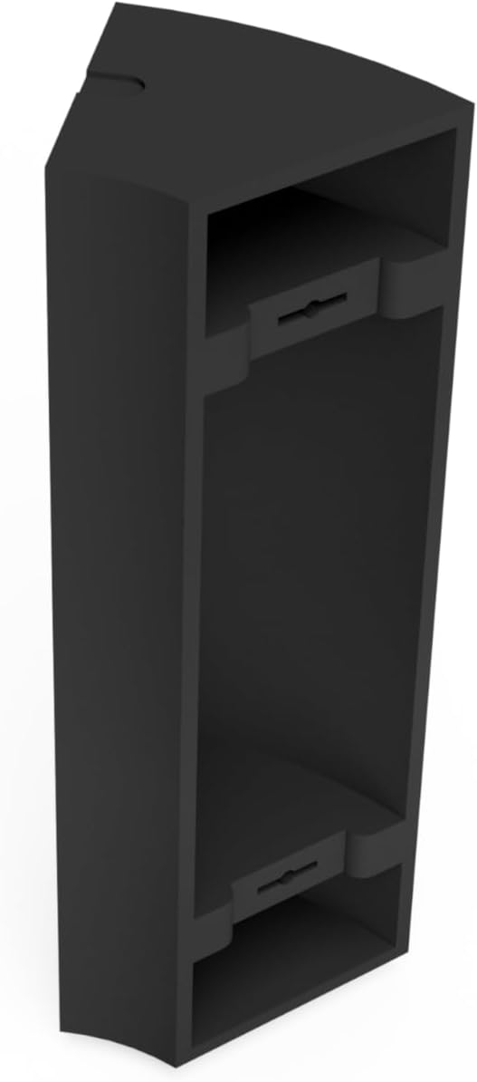 No-Drill Corner Mount Compatible with Eufy C30 C31 Doorbell No Drilling Corner Wedge Mount, 45 Degree Bracket Adhesive or Screw Mounting Made in UK