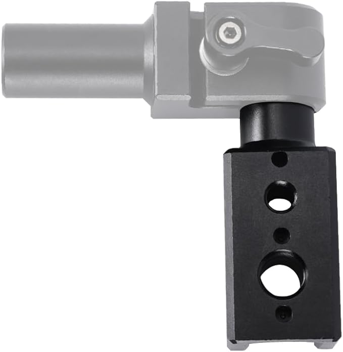 NICEYRIG 15mm Rod Expansion Adapter with Triple Cold Shoe Mount, 1/4'' & 3/8'' ARRI Locating Hole for DSLR Camera 15mm Rod Rail Support System - 611