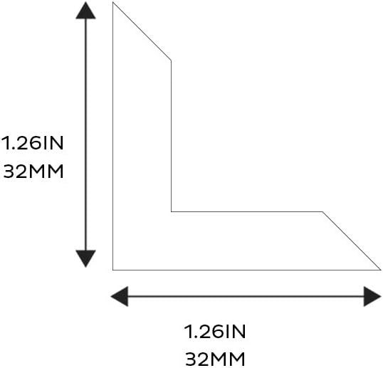 Mounting Corners, Maxi View, 32mm (250 pcs), Clear