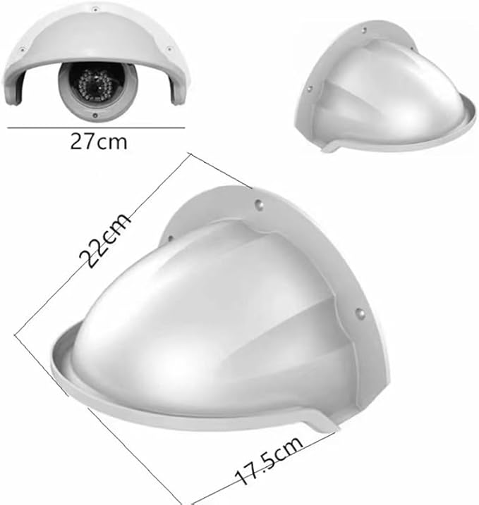 Universal Sun Rain Shield for Outdoor CCTV Cameras - Anti-Glare Weather Cover, Protects Cover for Nest/Ring/Hikvision/Dome/Bullet Cameras, White ABS Plastic