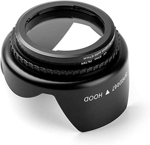 67mm Metal Filter Adapter Ring for Canon PowerShot SX30 IS/SX40 HS/SX50 HS SX70HS Digital Camera Replacement Canon FA-DC67A Filter Adapter Tulip Flower Lens Hood UV Filter