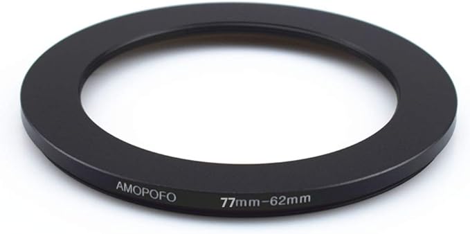 77 to 62mm Metal Ring/77mm to 62mm Step Down Rings Filter Adapter for UV,ND,CPL,Metal Step Down Rings,Compatible with All 77mm Camera Lenses & 62mm Accessories