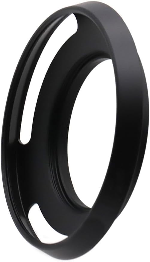 40.5mm Hollow Lens Hood 40.5mm Screw in Curved Vented Lens Hood 40.5mm Metal Lens Hood for 40.5mm Lens Hood Wide(Black)
