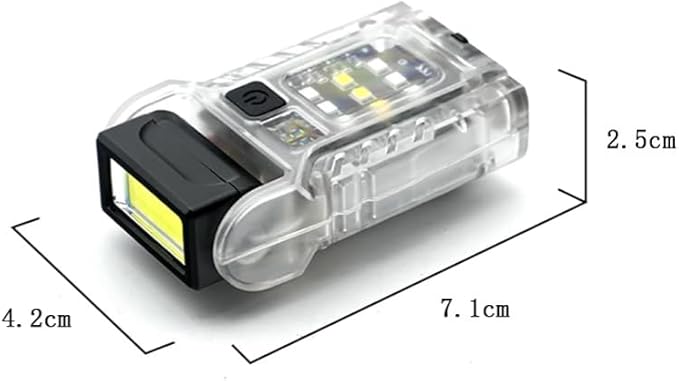 G5 EDC Flashlight 1200 Lumens, Super Bright 7 Modes Mini Pocket-Sized Flat Flashlights Rechargeable, Portable Small LED Dual Light w/Clip, IP68 Keychain Magnetic Torches for Camping Emergency