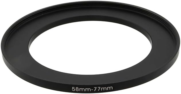 58-37/40.5/42/43/46/48/49/52/55/58/60/62/67/72/77/82mm Step Up & Step Down Rings Adapter for Camera Lens and Filters 58-77 Filter Adapter Ring 58mm Lens to 77mm Filters (58-77mm)