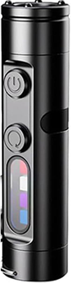 Taclite Mini EDC Flashlight - 500 Lumens Rechargeable Micro Tool, Magnetic Keychain Light with Hat Clip, Waterproof, 3 Brightness Levels for Camping & Emergency Use (Black)