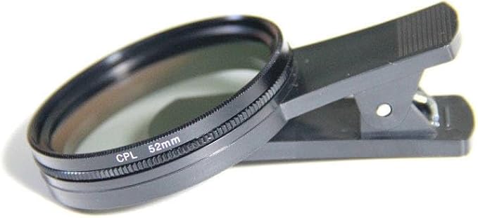 52mm Polarized Smart Phone Universal ND 2-400 CPL Filter Clip Kit for Samsung iPhone Camera Accessories Cell Phone Android Lens Attachments Polarizer for iPhone x Neutral Density Filters Mobile