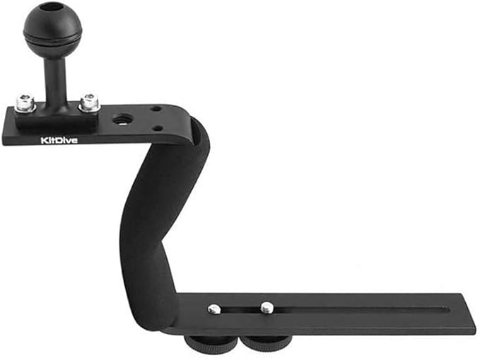Sea frogs Aluminum Alloy Diving Handle Tray Bracket Single Handle Hand Grip Video Stabilizer Portable Balancer Holder with Ball Adapter TS-12
