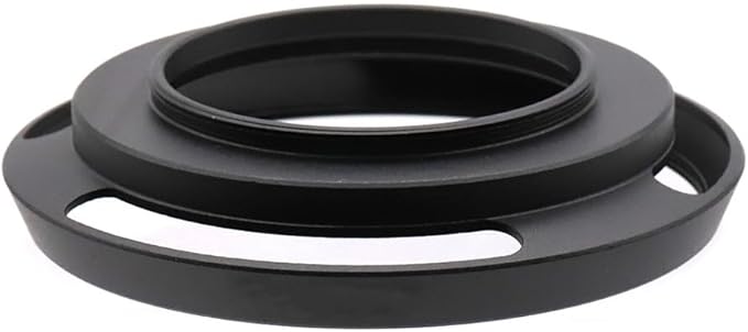 39mm Hollow Lens Hood 39mm Screw in Curved Vented Lens Hood 39mm Metal Lens Hood for 39mm Lens Hood Wide(Black)