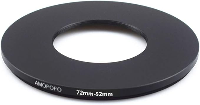 72mm to 52mm /72mm-52mm Step-Down Ring Filter Adapter for All Brands UV,ND,CPL,Metal Step-Down Ring Adapter