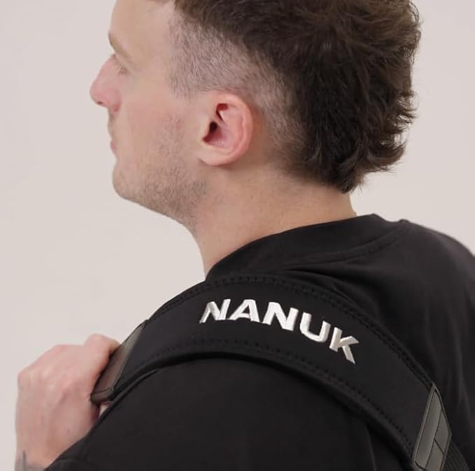NANUK Adjustable Shoulder Strap, 57.5" – Heavy-Duty, Padded with Non-Slip AirCell Cushioning – Black