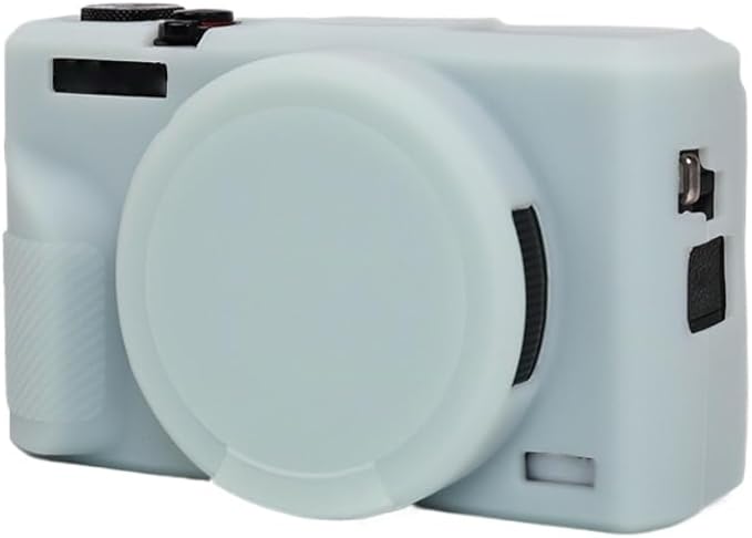 STSEETOP Camera Case for Canon PowerShot G7X Mark III - Protective Silicone DSLR Skin with Lens Cover, Detachable Cage, Shockproof, Dustproof (Jelly Green)