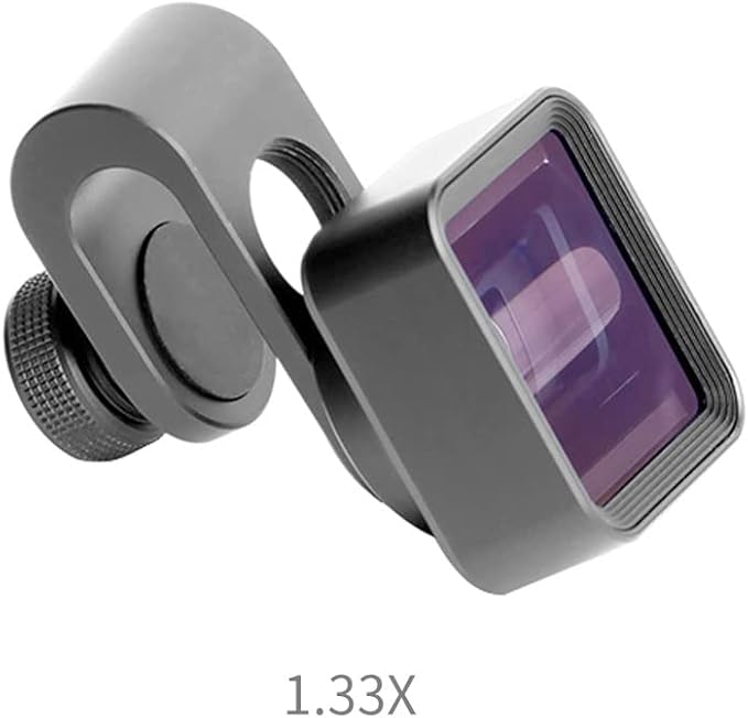 BGNing 1.33X/1.55X Anamorphic Lens, Smartphone Lens, Cell Phone Lens Widescreen Movie Wide Angle Phone Lens Smartphone Accessories (1.33X Lens)