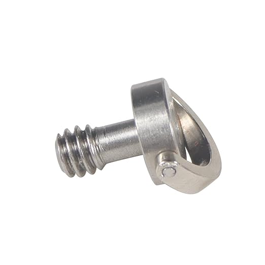 2pcs Stainless Steel Camera Screw 1/4 3/8 for Quick Release Plate Folding D-Ring Screw Mount Adapter for Flash Tripod Light Stand (2pcs,1/4)