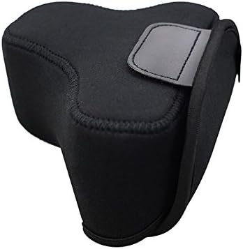 JJC Black Ultra Light Neoprene Camera Case for Sony a6600 a6500 a6400 a6300 a6100 a6000 a5100 +18-55mm/E 50mm F1.8 Lens, Pouch Bag for Fuji X-T30 X-T20 X-T10 +16-50mm, Canon PowerShot SX530 SX540 G3X