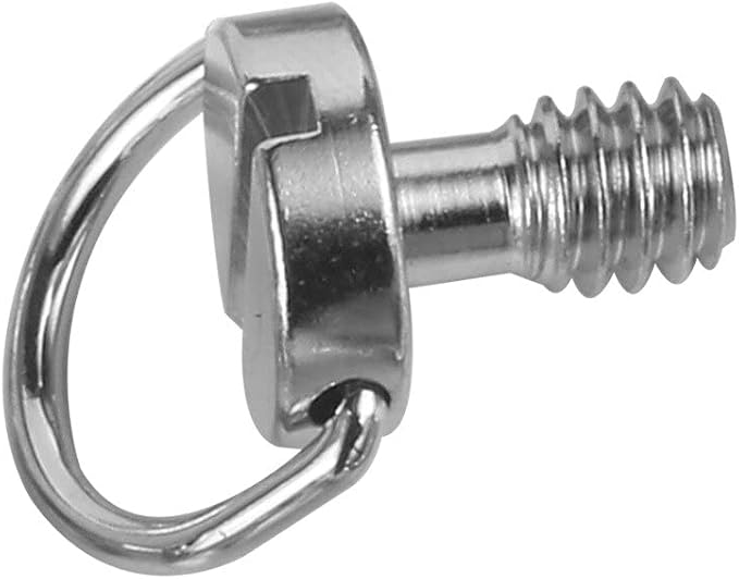 BGNing DSLR 1/4-20 Strap Screw D-Ring Adapter Camera Screw Mount 1/4" inch Quick Release Plate D Type Handle Screw Photography