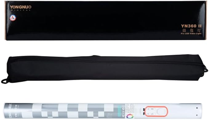 YONGNUO YN360 II YN360II LED Video Light Ice Light, 3200K-5600K Bi-Color RGB Full Color, CRI≥95 + APP + Remote Control