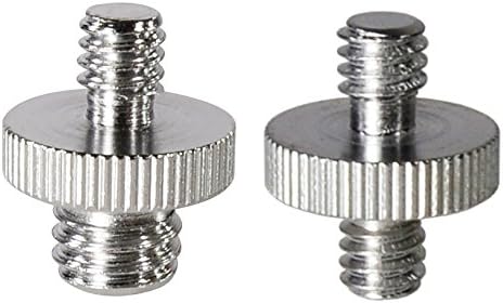 Foto&Tech 1/4" Male to 1/4" Male Screw +1/4" Male to 3/8" Male Threaded Screw Adapter Compatible with Camera Cage/Shoulder Rig/Tripod/Socket Studio/Lighting Equipment/LED Panel/GoPro