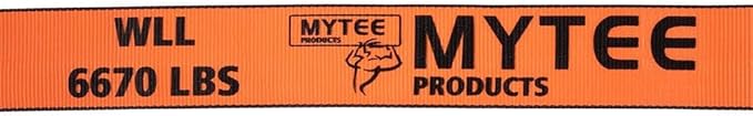 Mytee Products 4 Pack 4" x30' Winch Strap with Chain Anchor - 6670 lbs High Abrasion 18" Chain Extension with Grab Hook - 4 Inch Heavy Duty Tie Down Straps for Flatbed Truck Utility Trailer