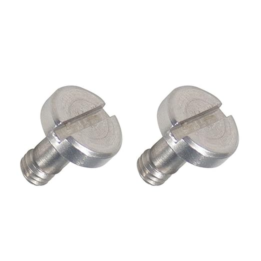 BGNing 2 Pcs M5 Knurled Thumb Screw Threaded 1/4 3/8 Thumbscrew Knobs Adapter Mount High Step Slotted Head Hand Tighten Compatible with GoPro Cameras (2Pcs 1 4 Steel Screw)