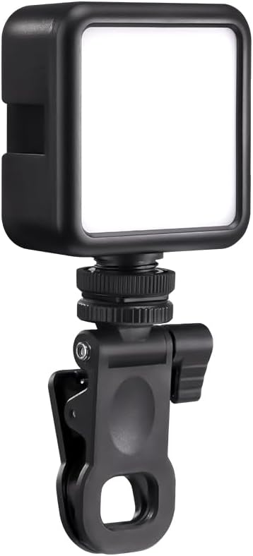 ULANZI VL-81 Camera Phone Selfie Light with Clip & Cold Shoe, 3200K-5600K CRI95 3000mAh Bi-Color Portable LED Video Light for iPhone, Cameras, Laptop, Selfie, Vlog, Filming, Video Conference, Webcam