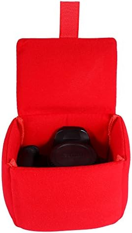 Tbest Camera Insert Bag,Mountain Cushion,DLSR Camera Bag Insert Padded Shockproof Foldable Camera Insert Protective Bag Camera Case Bag Accessory For Photographing(red)