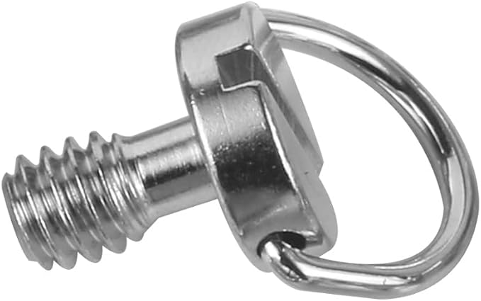BGNing DSLR 1/4-20 Strap Screw D-Ring Adapter Camera Screw Mount 1/4" inch Quick Release Plate D Type Handle Screw Photography