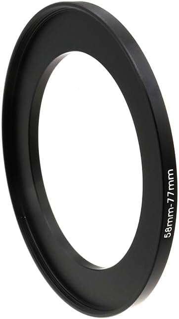 58-37/40.5/42/43/46/48/49/52/55/58/60/62/67/72/77/82mm Step Up & Step Down Rings Adapter for Camera Lens and Filters 58-77 Filter Adapter Ring 58mm Lens to 77mm Filters (58-77mm)