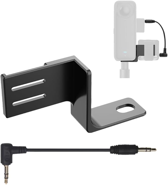 CAPART Mic Adapter Mount with Cold Shoe for Insta360 X5 X4 X3 ONE X2, Cold Shoe Microphone Adapter Mic Holder Mounting Plate