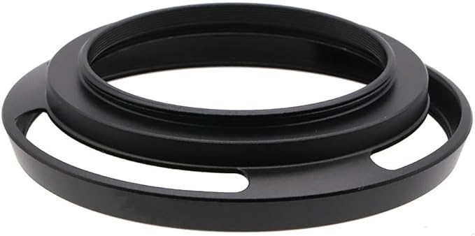 46mm Hollow Lens Hood 46mm Screw in Curved Vented Lens Hood 46mm Metal Lens Hood for 46mm Lens Hood Wide(Black)