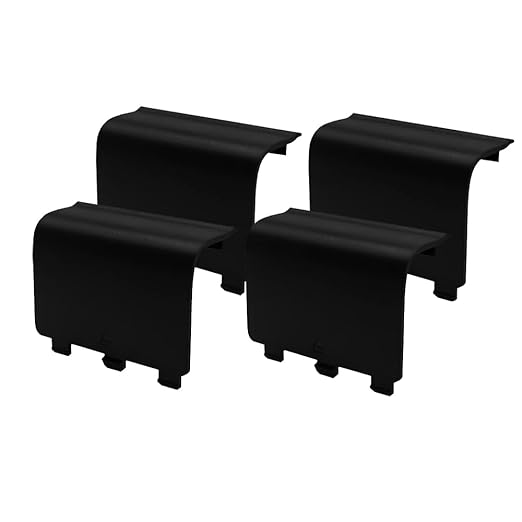 KELIFANG Replacement Battery Cover Door Compatible with Xbox One, One S, One X Controller, Battery Back Shell Repair Part Compatible with Xbox Wireless Controller (4 Pack, Black)