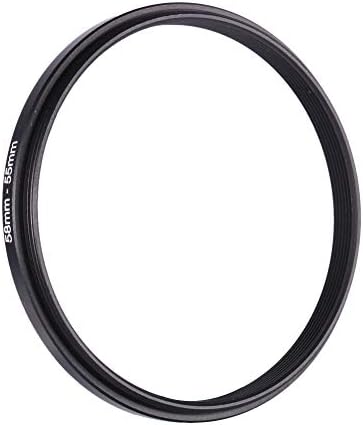 ANGGREK Camera Filter Ring 58mm-55mm 58mm to 55mm Step Down Rings Metal Lens Filter Ring Adapter 58-55 Black for Filters Adapters Lens Lens Hoods Lens