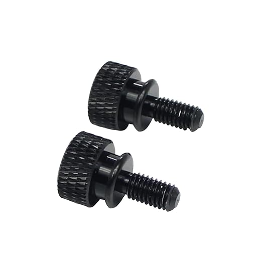 BGNing 2 Pcs M5 Knurled Thumbscrew Screw Bolt 10mm Head Hand Tighten for Computer Case Potography Accessories (2pcs Aluminum Alloy)