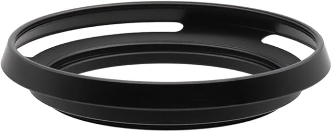 58mm Hollow Lens Hood 58mm Screw in Curved Vented Lens Hood 58mm Metal Lens Hood for 58mm Lens Hood Wide(Black)