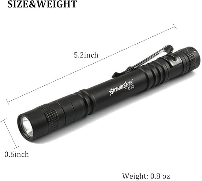 2PCS LED Pen Light Pocket Flashlight, Ultra Bright Mini Small Flashlight with Clip for Inspection, Nurses, Emergency