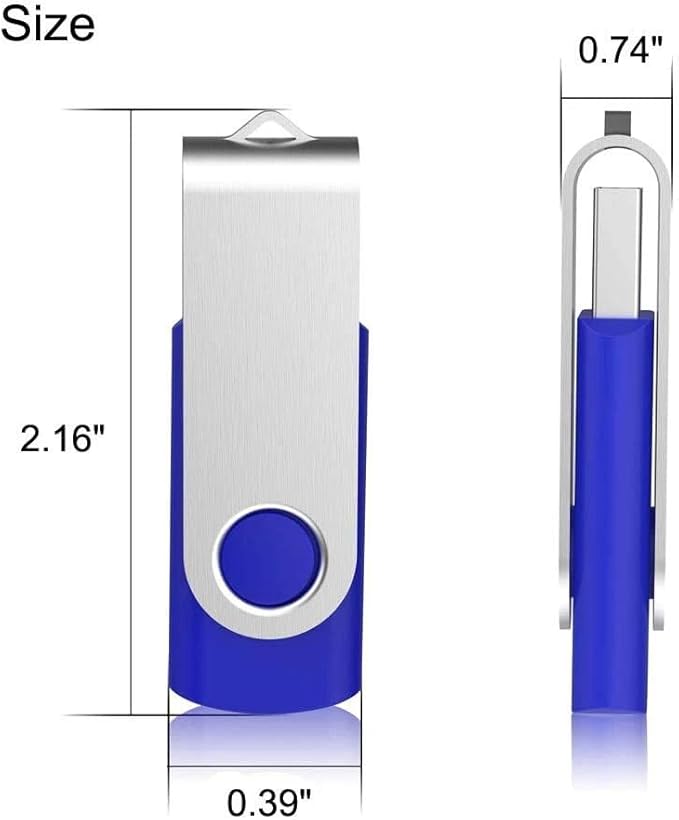 Generic4GB USB Flash Drive 10 Pack Batch USB Thumb Drive USB Stick for Data Storage Backup, Removable Drive Disc Zip Drive with Indicator Memory Stick,(10Pack Blue, 4GB)