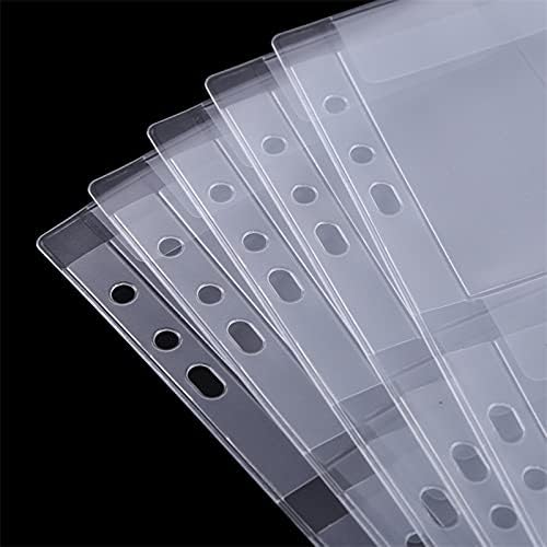 10 Sheet Binder Pockets Inserts with Tree Pockets A5 Size 6 Hole Binder Folder for Dies and Stamps Storage,Waterproof PVC Clear Bags Protectors for Cutting Dies Stencil Album Stamp Crafts