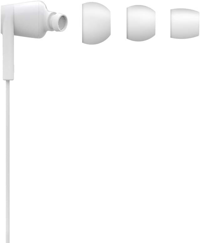 Belkin SoundForm Headphones - Wired In-Ear Earphones With Microphone - Wired Earbuds For iPad Mini, Galaxy & More With USB-C Connector (USB-C Headphones) (White)