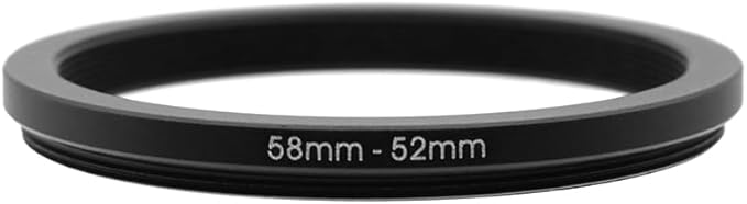 58-37/40.5/42/43/46/48/49/52/55/58/60/62/67/72/77/82mm Step Up & Step Down Rings Adapter for Camera Lens and Filters 58-52 Filter Adapter Ring 58mm Lens to 52mm Filters (58-52mm)