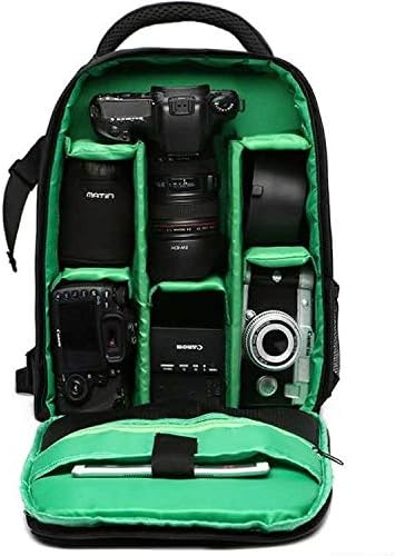 Waterproof SLR/DSLR Camera Backpack Shoulder Bag Travel Case For Canon Nikon Sony Digital Lens (Large, Green)