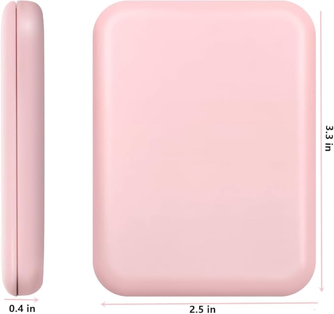 Compact Mirror, 1x/3x Magnification Mini Mirror for Purse, Pocket, Handheld, Stocking Stuffers, Travel Makeup, 2-Sided Foldable, Small Mirror with Led Lights