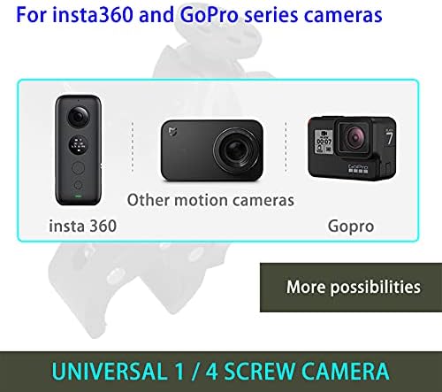 Handlebar Clamp Motorbike Mount for Insta360 ACE Pro One X4 X3, X2, X, One R, RS, GO 2, GoPro Hero, with Double Ball Head Super Clamp Mount Adapter Accessories