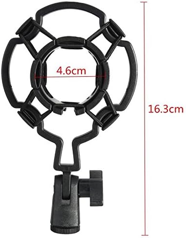 2 Pack Microphone Shock Mount Clip Universal Mic Shock Mounts Holder Anti-Vibration Spider Bracket for Handheld Microphone Dynamic Mic Stand Stereo Diaphragm Condenser Microphone Boom Arm