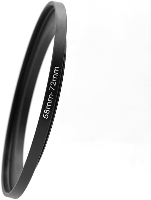 58-37/40.5/42/43/46/48/49/52/55/58/60/62/67/72/77/82mm Step Up & Step Down Rings Adapter for Camera Lens and Filters 58-72 Filter Adapter Ring 58mm Lens to 72mm Filters (58-72mm)