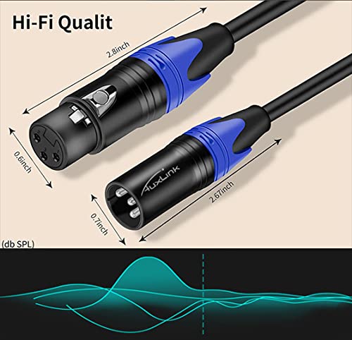 XLR Cables, Microphone Cables 100ft, Heavy Duty XLR Microphone Cables Balanced DMX Cable Male to Female Suitable for Microphones, Speaker Systems, Radio Station, Stage Lighting and More